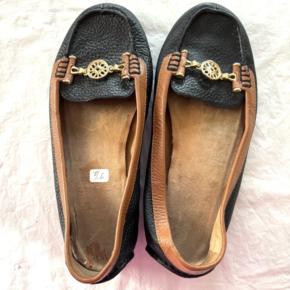 Aerosoles Nuwlywed black leather Loafers SZ 9.5 M Worn 2X Indoors - Picture 11 of 12